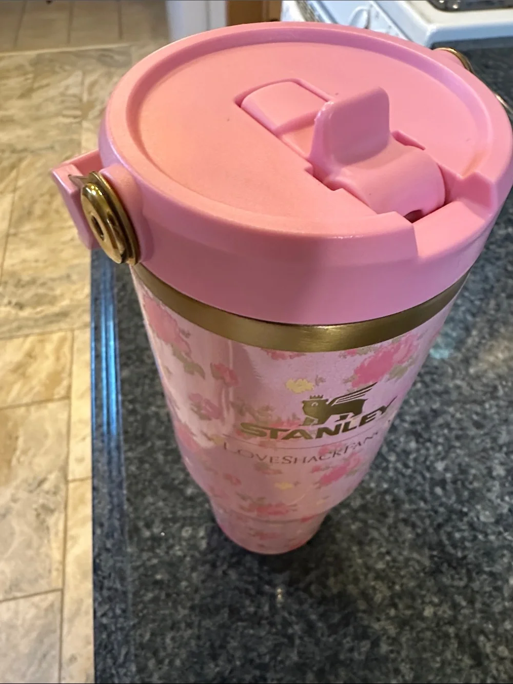 Stanley x Love Shack Fancy Pink Floral Travel Tumbler - Picture 2 of 5